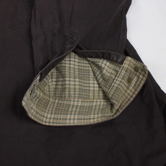 Vtg Carhartt Button Up Chore Jacket Blanket Lined 4 Pocket Union Brown Size 3XL - Picture 10 of 15